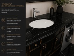 Столешница из мрамора Неро Марквина