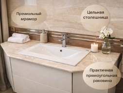 Мраморная столешница с раковиной